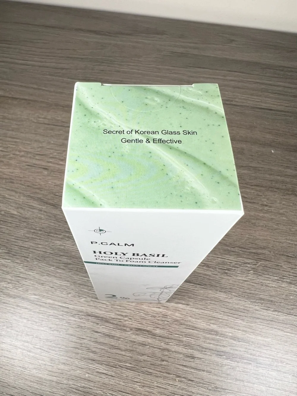 Korean Skincare P.CALM Holy Basil Green Capsule Pack to Foam Cleanser
